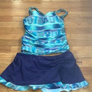 Profile by Gottex tankini top and swim skirt